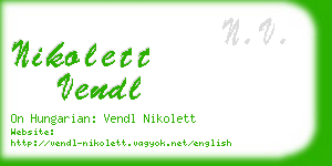 nikolett vendl business card